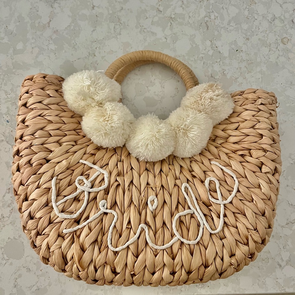 Bride straw bag